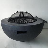 Grilles d'extérieur pour barbecue en plein air 60x60x30 Cm, grille de charbon de bois, foyer en Fiber de fer, produit d'extérieur noir, toutes saisons