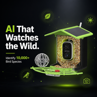 Caméra pour mangeoire à oiseaux avec objectif WiFi 4MP, matériau ABS, partage multi-appareils, stockage cloud, alimentation solaire
