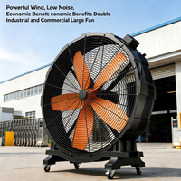 Ventilateur industriel mobile sur pied de 1,1 m (43,3 pouces) avec débit d'air de 23 000 m³/h, refroidissement longue distance de 50 m pour atelier et entrepôt