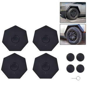 Cache-moyeu de roue ABS noir pour Tesla Cybertruck LKT145-BK – Pièce de rechange et de mise à niveau - Product Image 3