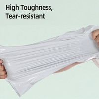 Pochette d'expédition robuste en polyéthylène avec poignée découpée renforcée, sac d'expédition auto-adhésif pour fabricants de vêtements