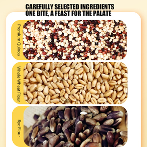 Cereali per Colazione Sani ad Alto Contenuto Proteico, Toast di Quinoa e Grano Intero, Senza Zucchero, Confezione da 1000g all'Ingrosso - Product Image 4