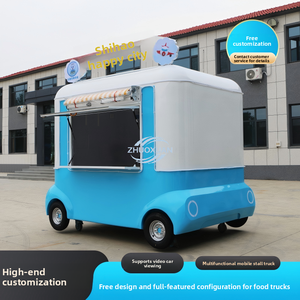 Outdoor Use Electric Four <b>Wheel</b> Food Cart Convenient For Selling Hotdogs Chips Milk Tea Coffee And Ice Cream - Product Image 4