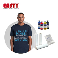 Impresora DTF Easty de 60 cm A3 A4 para Impresión de Camisetas, Tinta Blanca CMYK, Uso Comercial Automático