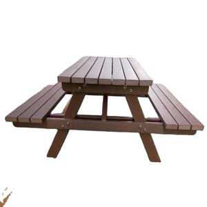 โรงงานผลิตเฟอร์นิเจอร์ถนน โต๊ะปิกนิกกลางแจ้ง ทำจากพลาสติก HDPE ลายไม้ ทันสมัย นั่งสบาย รับผลิตตามแบบ CNLF - Product Image 5