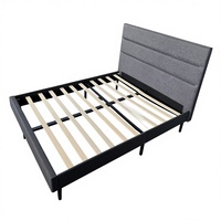 Cadre de lit rembourré design minimaliste pour lit King et Queen, mobilier de chambre doux et confortable