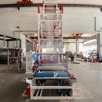 Machine de soufflage de film plastique automatique à haute vitesse Hongtong, 2 vis, ABA, 2 couches, pour film PE, LDPE, HDPE, LLDPE