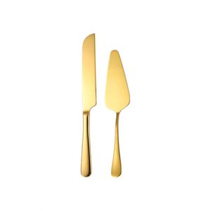 Stainless Steel 20-Piece Wedding Cake Tools Pizza Shovel Spatula Cutter Knife Server Set OPP Bag Dishwasher Safe for Baking - Product Image 1