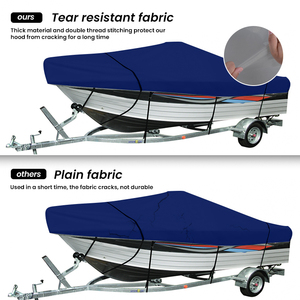 HOMFUL Center Console Boat Cover Fishing Marine Boat Cover poliestere impermeabile 600D pigmento - Product Image 4