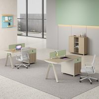 Meubles de bureau ergonomiques modernes et convertibles, bureau pour personnel informatique, table pour 4 personnes, postes de travail en PVC/MDF
