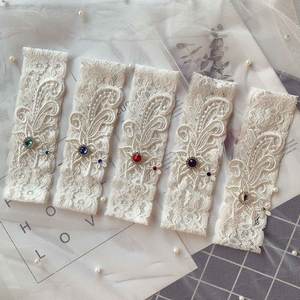 2 Pièces Jarretières de Mariage Personnalisées pour la Mariée, Jarretière en Dentelle avec Strass Bleus pour Fête de Mariage - Product Image 5