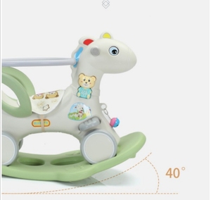 Cheval à <span class=keywords><strong>bascule</strong></span> en plastique rose pour enfants fabriqué en Chine, jouet en peluche douce en forme de <span class=keywords><strong>vache</strong></span>, jouet à enfourcher pour bébé - Product Image 2
