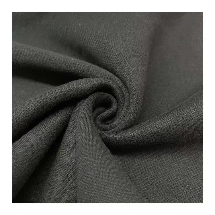 Knitted Plain Dyed 65%polyester 35%cotton Tc French Terry Fleece Fabric For Hoodie And Sweatshirt