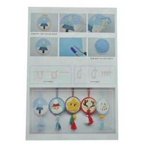 Juego de árbol de Navidad, Santa Claus, alce, muñeco de nieve, punzón, bordado, Kits de artesanía, conjunto de herramientas para fiesta para principiantes - Product Image 5