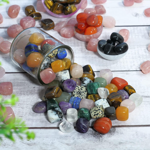 Toptan cilalı renk kristal çakıl toplu takı yapımı ve şifa için eskitme taşlar - Product Image 3