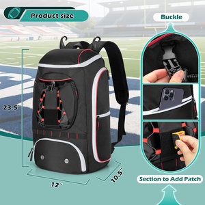 Grand sac à dos et sacs de sport pour équipement de football, basketball, rugby, lutte, équipement d'équipe, sac de sport avec compartiment à chaussures - Product Image 4