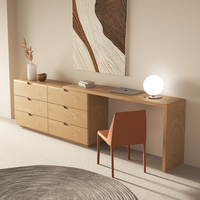 Bureau d'ordinateur en bois extensible réglable avec étagère de rangement pour bureau à domicile ou étudiant meubles en bois élégants