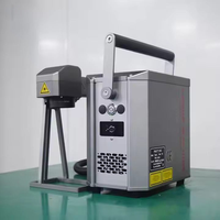 Machine de marquage laser à fibre portable mini, gravure or et argent, refroidissement par air, prend en charge les formats DXF BMP AI, état neuf