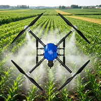 Vente en gros de drones agricoles hautement intelligents pour la pulvérisation des cultures, avec réservoir de 10 L, longue durée de service, technologie de pointe