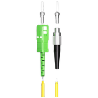 1m (3ft) Fiber Patch Cable 1 Fiber FC APC Simplex Single Mode (OS2) Riser (OFNR) 2.0mm Tight-Buffered Yellow Compliant