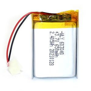 충전식 배터리 <span class=keywords><strong>3.7v</strong></span> 650mah 603040 <span class=keywords><strong>Lipo</strong></span> 리튬 폴리머 이온 리튬 폴리머 배터리 - Product Image 1