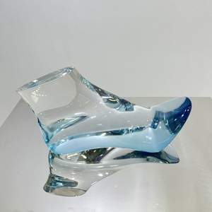 Maniquí de pie de resina, maniquí de pie transparente de <span class=keywords><strong>cristal</strong></span> para exhibición de zapatos de lujo - Product Image 4