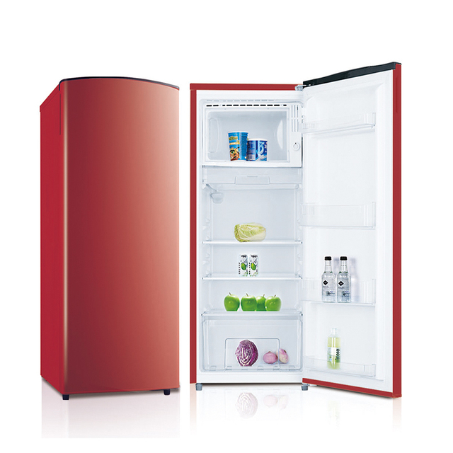 Retro Style Fridge Single Door Upright Retro Refrigerator with Freezer