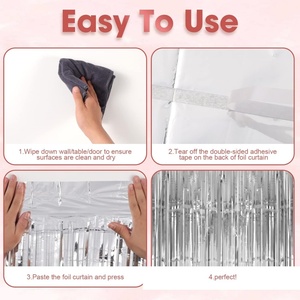 Cortina de Flecos Metálicos Plateados para Fondo de Fotografía, Accesorios para Cabina de Fotos para Cumpleaños, Bodas, Compromisos, Baby Shower - Product Image 4