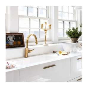 Mueble de Cocina Moderno, Diseño de Mueble de Madera, Mueble de Cocina Blanco Crema - Product Image 1