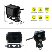 Mini cámara de marcha atrás para vehículos de flota AHD 1080P para seguridad de automóviles cámara de visión trasera de Vista frontal