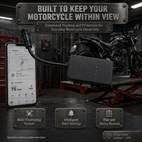 Traceur GPS filaire pour moto Trevaron, localisation WiFi LBS en temps réel, géofencing, historique des itinéraires, alerte de mouvement, sonnerie à distance