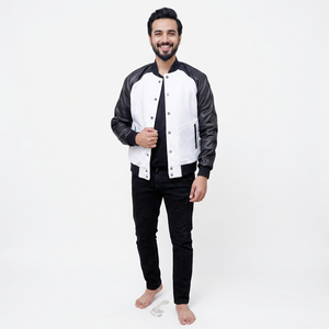 Nouvelle marque grande taille hommes Varsity Jacket Logo personnalisé broderie noir coupe-vent Letterman CollegeBaseballjacket pour hommes - Product Image 1
