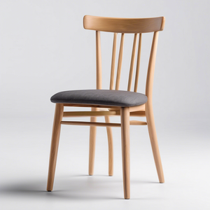 Chaise de salle à manger classique avec dossier en bois massif robuste, design moderne et vintage, style ferme, pour salons et bureaux à domicile - Product Image 1