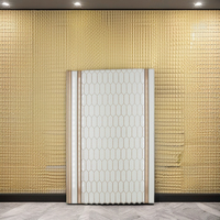 Panneaux muraux imperméables en PVC RUITONG personnalisés, intérieur d'appartement, écologiques, ignifuges, en plastique, persiennes en charbon de bois