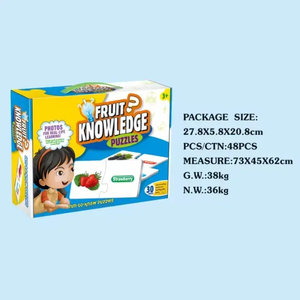 Jouets éducatifs pour enfants, puzzle de dessins animés, fruits, jeu de correspondance de connaissances, ensemble de puzzles - Product Image 3