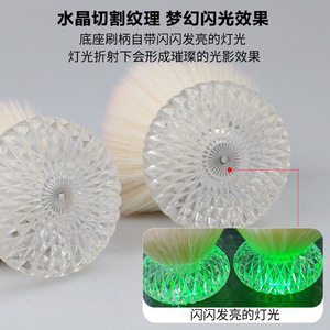 Diamond Shaped Transparent <b>Nail</b> Powder Brush 45mm Synthetic Hair PS Handle Multi Functional <b>Nail</b> Art <b>Tool</b> - Product Image 4