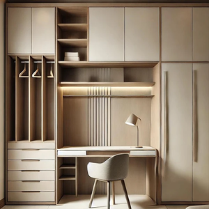 Dernier design de garde-robe de luxe moderne et minimaliste avec rangement dissimulé, meubles de dressing sur mesure, placard pour vêtements - Product Image 4