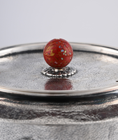 Fournisseur d'usine – Ornement de maison classique en argent sterling 999 martelé à la main, résistant à la chaleur, grande capacité, ensemble de théière portable