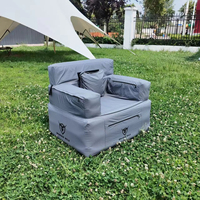 Canapé gonflable d'extérieur portable, chaise de camping gonflable, canapé gonflable individuel avec poche de rangement pour la plage, le pique-nique, la pelouse