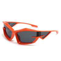 Lunettes de soleil technologiques futuristes, lunettes stylées Y2K pour les photos de rue et les défilés de mode, lunettes de soleil unisexes transfrontalières