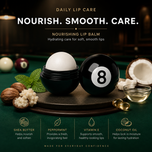 Unique Billiard Style Lip Balm Moisturizer Daily Soft Smooth Hydration Comfort Portable Pocket Size Black Eight ball Lip Balm - Product Image 6