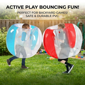2 Piezas de Pelotas Inflables Zorb de 36 Pulgadas, Azules y Rojas, Anticolisión, para Niños, Juegos en Equipo al Aire Libre, para Niños de <span class=keywords><strong>3</strong></span> Años en Adelante - Product Image 1