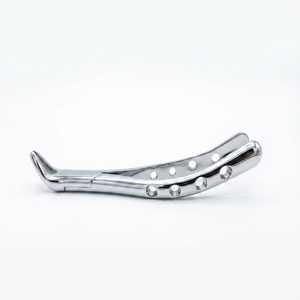 Pinzas de Extracción Dental para Molares Mandibulares, Ergonómicas, Manuales, con Ángulo de 45 Grados, Superficie Mate, Acero Inoxidable, Instrumento Reutilizable - Product Image 1