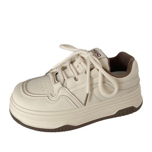 <span class=keywords><strong>Scarpe</strong></span> da <span class=keywords><strong>Donna</strong></span> Autunnali Classiche Bianche Latte con Suola Spessa, Allacciatura Piccola e Traspiranti - Product Image 5