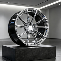 Jantes en alliage forgé 16 17 18 19 pouces 5x112 ET23 8J bicolores chrome noir brillant multi-branches personnalisées OEM ODM