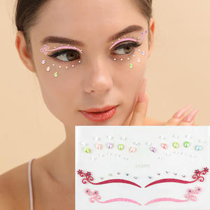 สติกเกอร์ติดหน้าลายเพชรน่ารักสีชมพูสำหรับเด็กผู้หญิง ลายผีเสื้อหรูหรา ประดับเพชร ติดตั้งง่าย กันน้ำ ติดทนนาน - Product Image 2