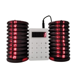 JT-9303DC Hot Restaurant Buzzer 20 Pagers Wireless <strong>Guest</strong> <strong>Queue</strong> <strong>System</strong> <strong>Calling</strong> Restaurant Pager <strong>System</strong> for Restaurant - Product Image 1