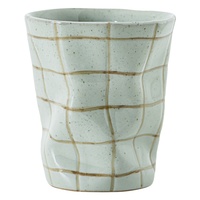 Tasse à café en céramique à carreaux irréguliers faite à la main avec logo personnalisé de style minimaliste 270 ml Tasses à café thé lait eau