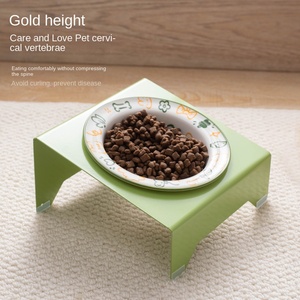 Shuo Ni Çevre Dostu Klasik Kore Modern Sert Seramik Evcil Hayvan Mama Kabı Köpek Mama Kabı Tutucu Jel Dolgulu Yuvarlak Tüm Mevsimler İçin Uygun - Product Image 2