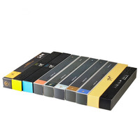 Capsule de café rectangulaire écologique et recyclable avec doublure en éponge, pelliculage mat à l'or et revêtement UV, vente en gros à prix abordable